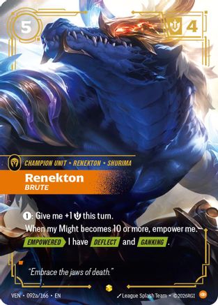 Renekton – Brute (Alternate Art) (092a) Foil - Vendetta