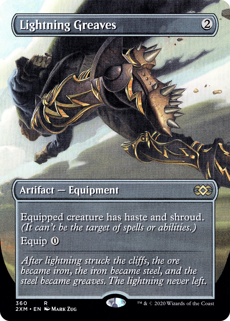 Lightning Greaves (Toppers) [Double Masters] Foil