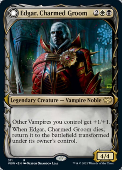 Edgar, Charmed Groom // Edgar Markov's Coffin (Showcase) (311) Foil - Innistrad: Crimson Vow