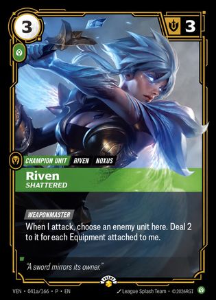 Riven – Shattered (041a) Foil - Riftbound Promotional Cards
