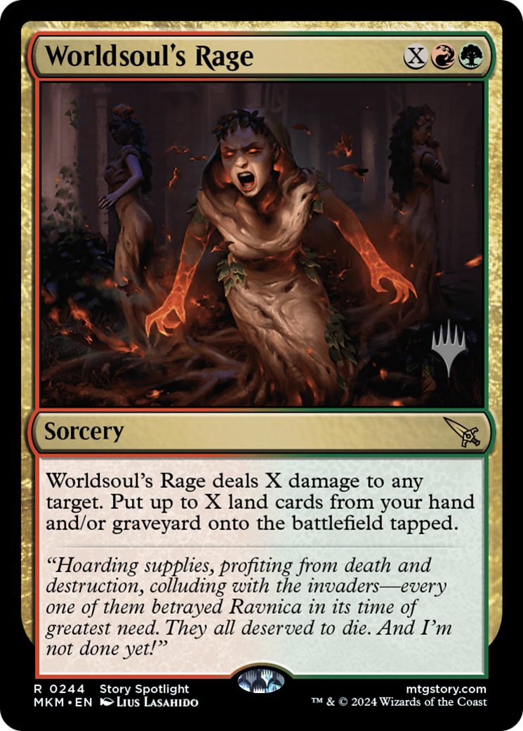 Worldsoul's Rage (244) Foil - Murders at Karlov Manor Promos