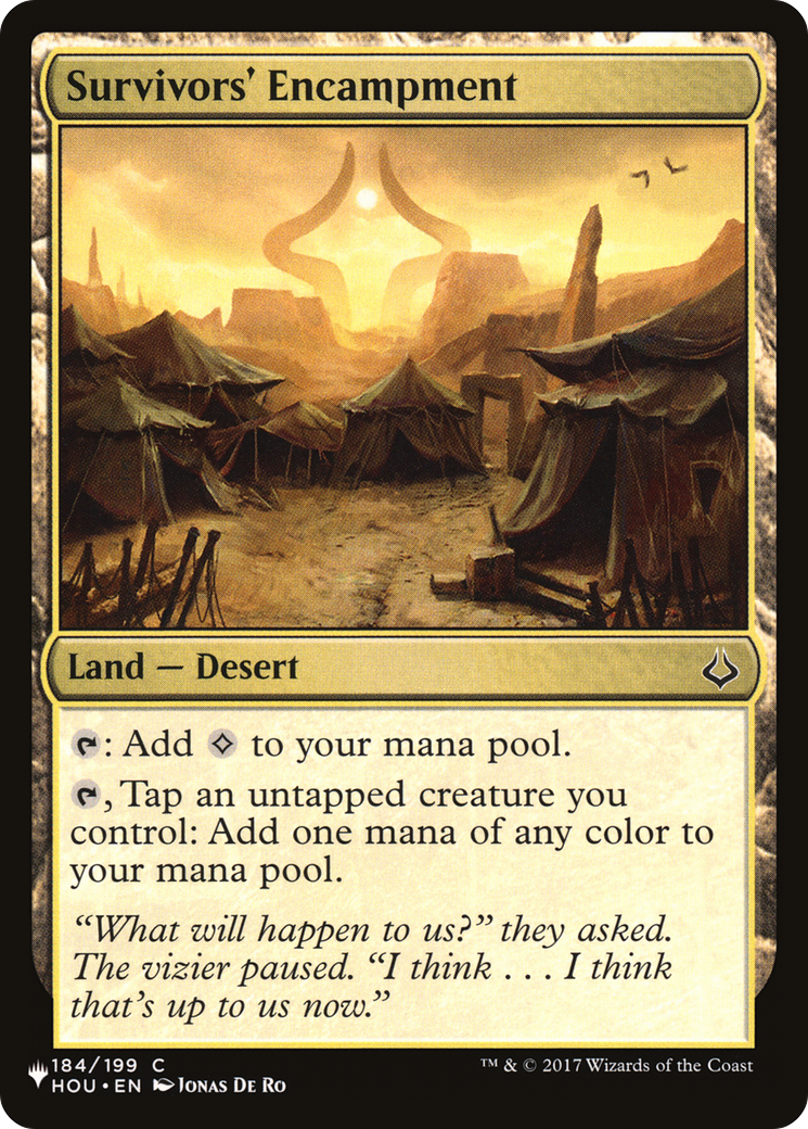 Survivors' Encampment (HOU-184) - The List