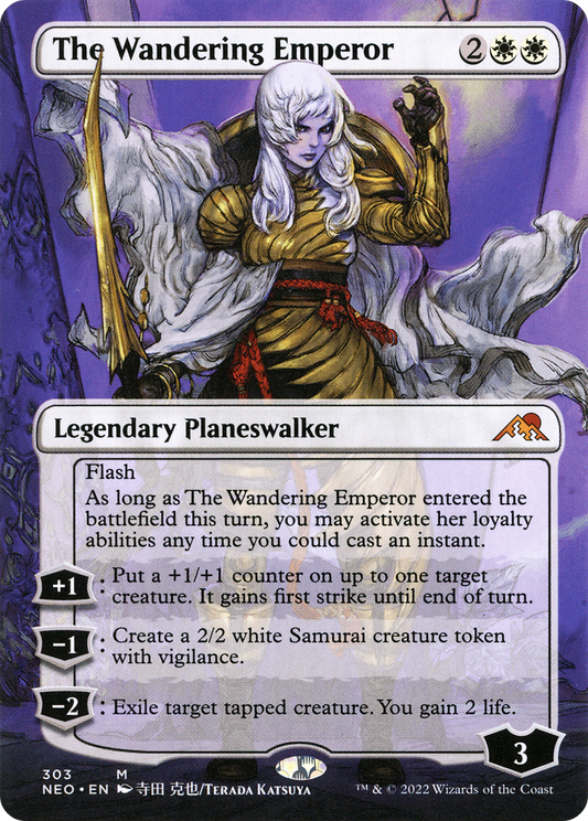 The Wandering Emperor (Borderless) [Kamigawa: Neon Dynasty] Foil