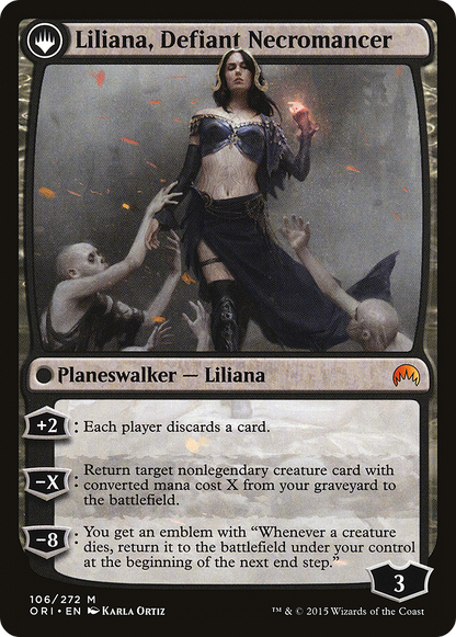 Liliana, Heretical Healer // Liliana, Defiant Necromancer (ORI-106) - The List