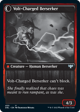 Voltaic Visionary // Volt-Charged Berserker [Innistrad: Double Feature] Foil
