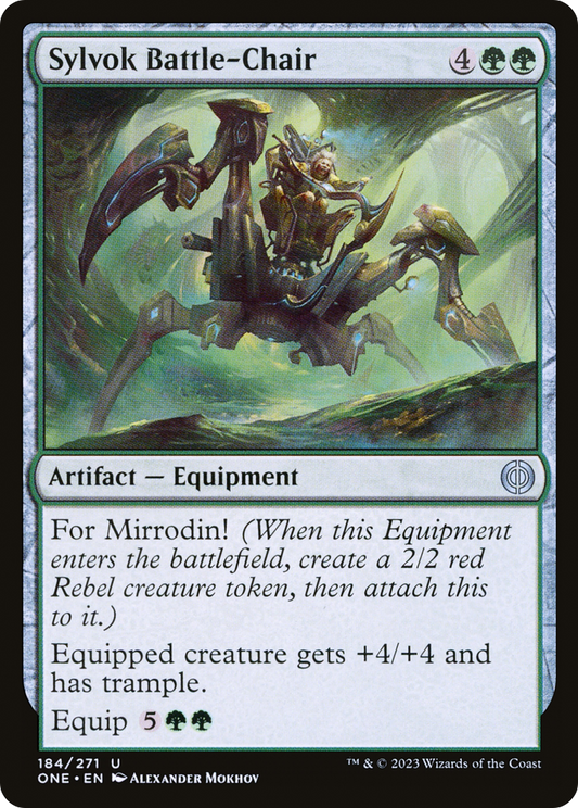 Sylvok Battle-Chair [Phyrexia: All Will Be One] Foil