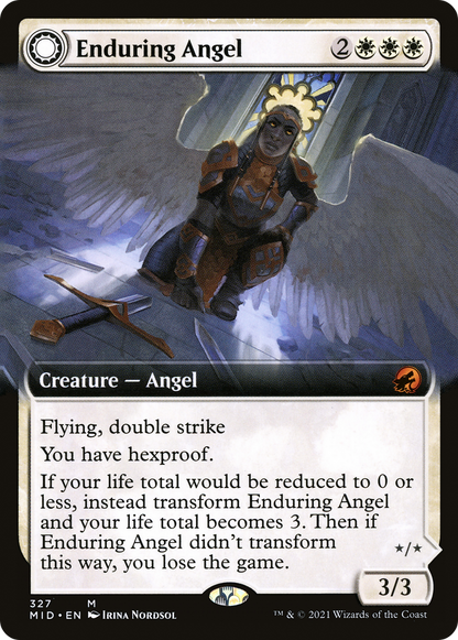 Enduring Angel (Extended Art) (327) Foil - Innistrad: Midnight Hunt