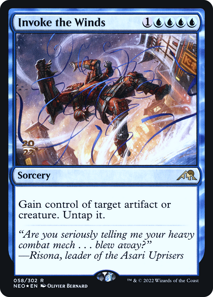 Invoke the Winds (058) Foil - Kamigawa: Neon Dynasty Promos