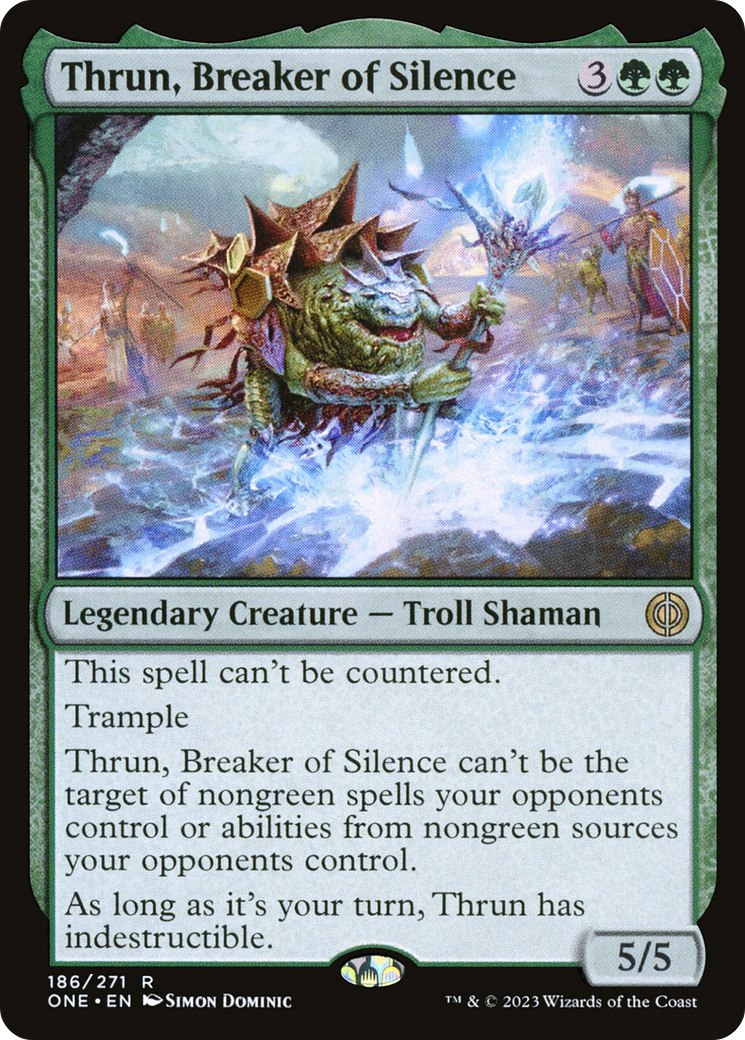 Thrun, Breaker of Silence [Phyrexia: All Will Be One Prerelease Promos] | Silver Goblin