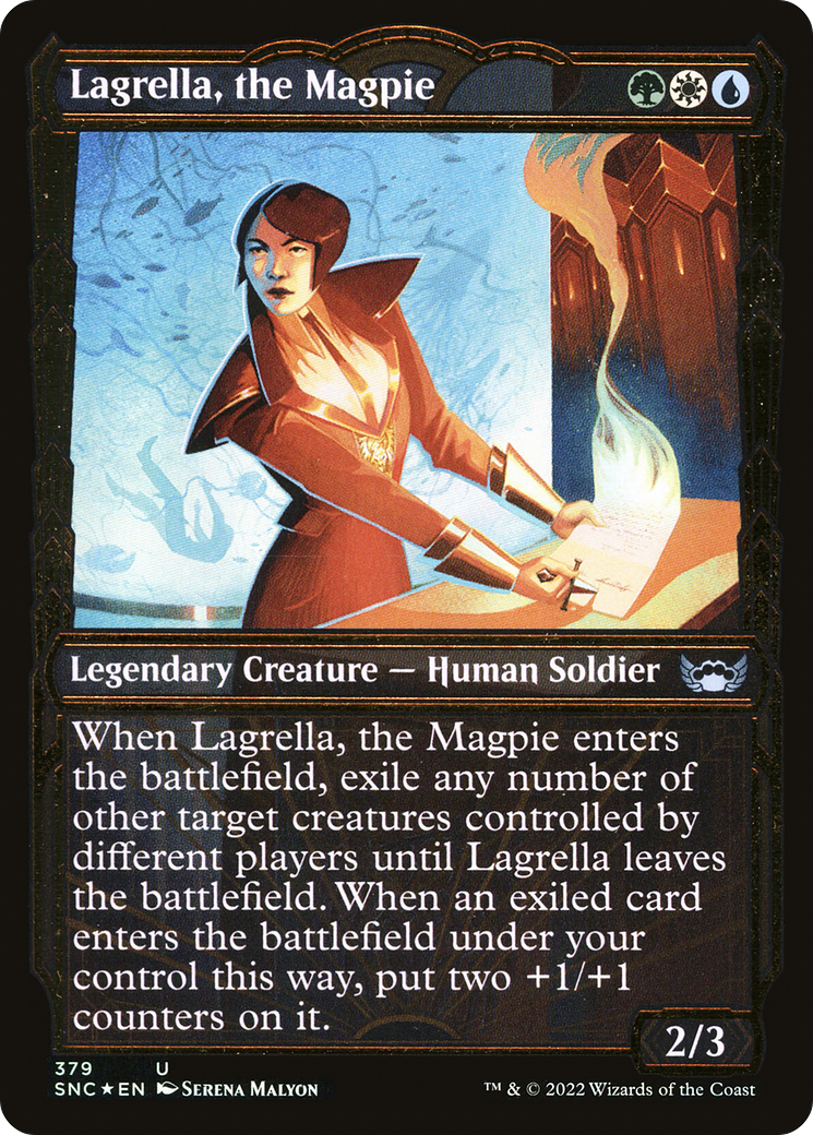 Lagrella, the Magpie (Showcase Golden Age Gilded Foil) [Streets of New Capenna]