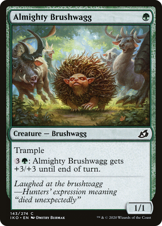 Almighty Brushwagg (143) Foil - Ikoria: Lair of Behemoths