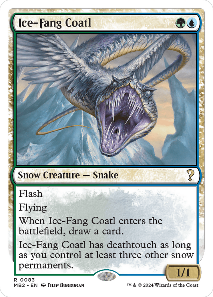 Ice-Fang Coatl (White Border) [Mystery Booster 2] | Silver Goblin