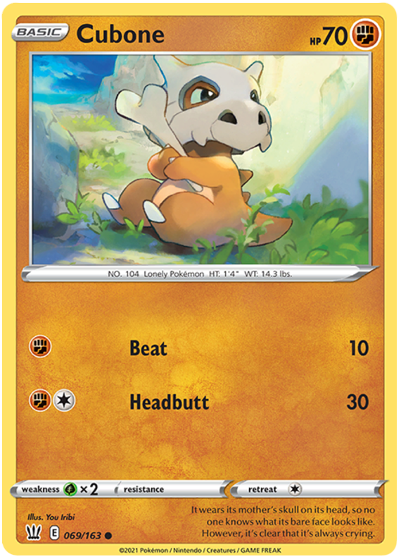 Cubone (069/163) [Sword & Shield: Battle Styles] | Silver Goblin