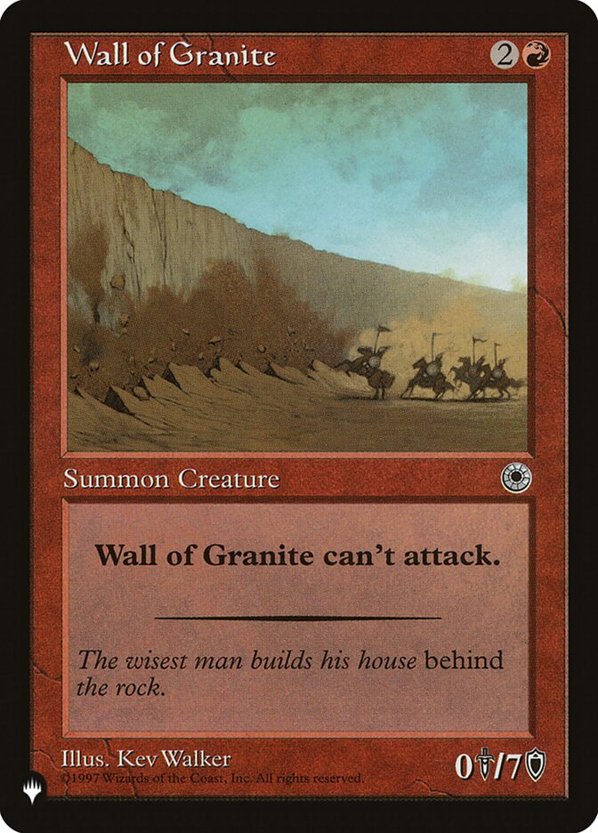 Wall of Granite [The List] | Silver Goblin
