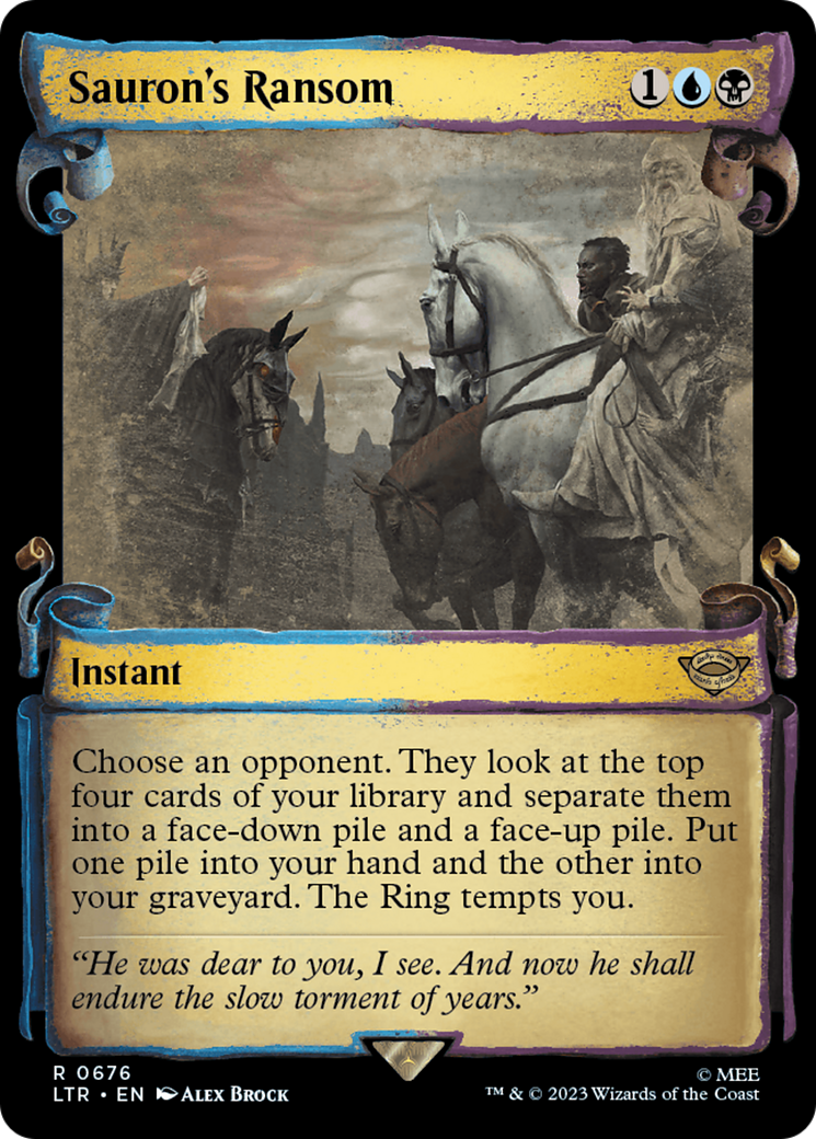 Sauron's Ransom (Showcase Scrolls) (Showcase) (676) Foil - The Lord of the Rings: Tales of Middle-earth