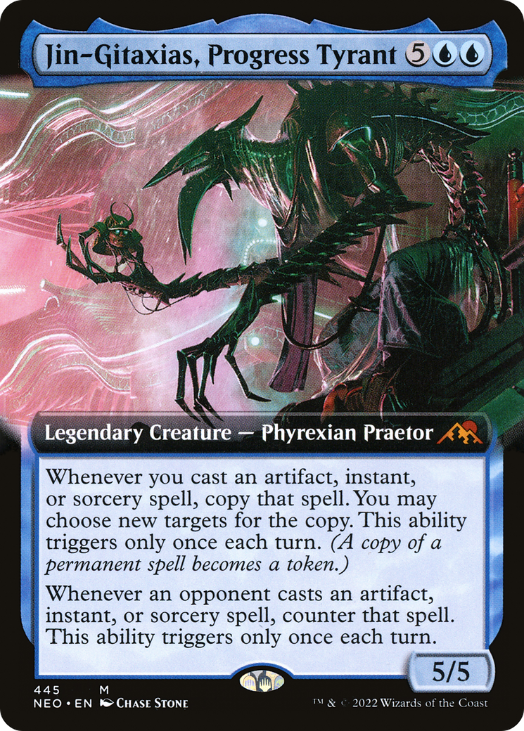 Jin-Gitaxias, Progress Tyrant (Extended Art) (445) Foil - Kamigawa: Neon Dynasty