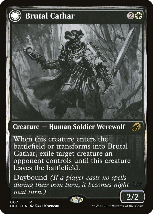 Brutal Cathar // Moonrage Brute (007) - Innistrad: Double Feature