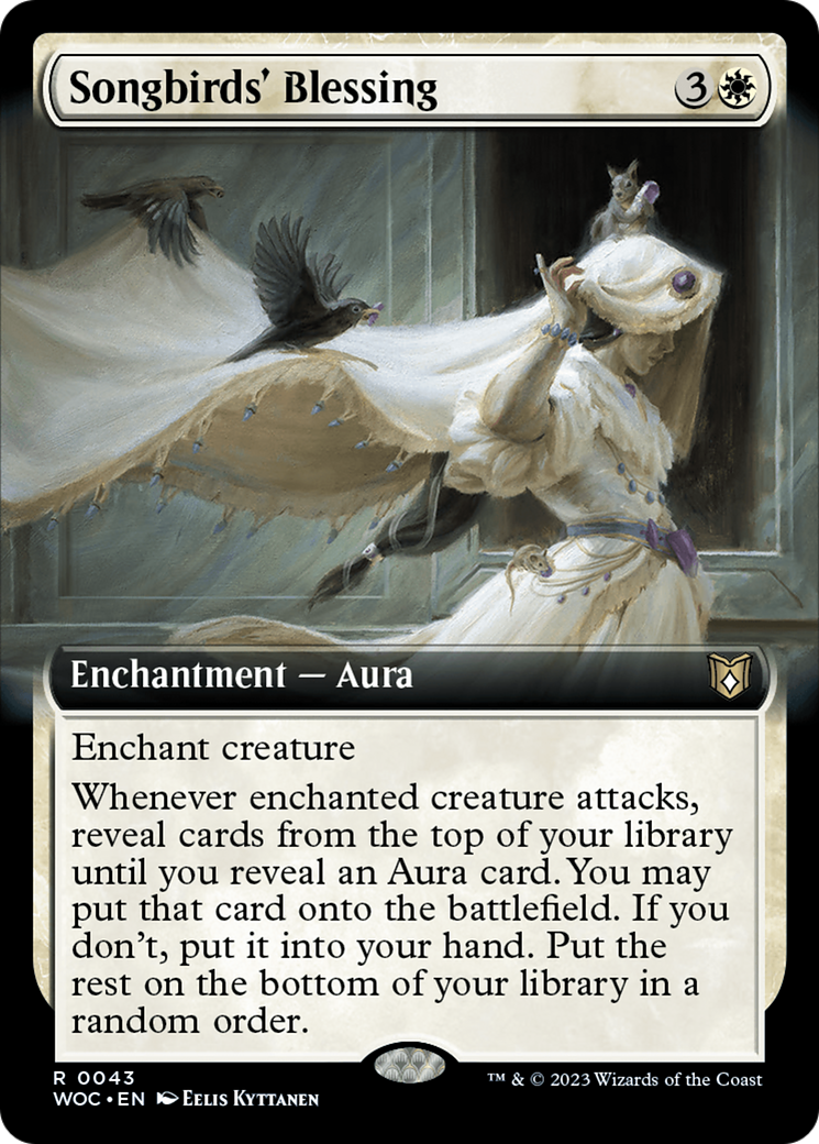 Songbirds' Blessing (Extended Art) (043) - Wilds of Eldraine Commander