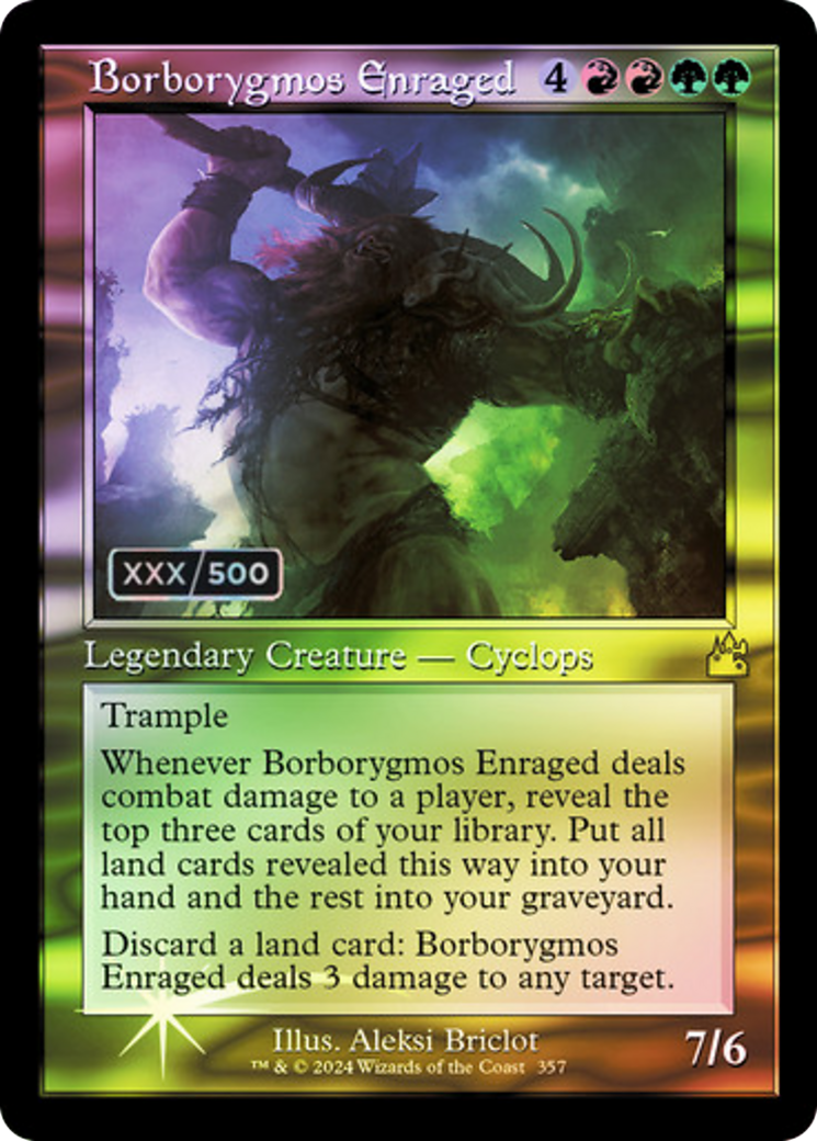 Borborygmos Enraged (Retro) (Serialized) [Ravnica Remastered] | Silver Goblin