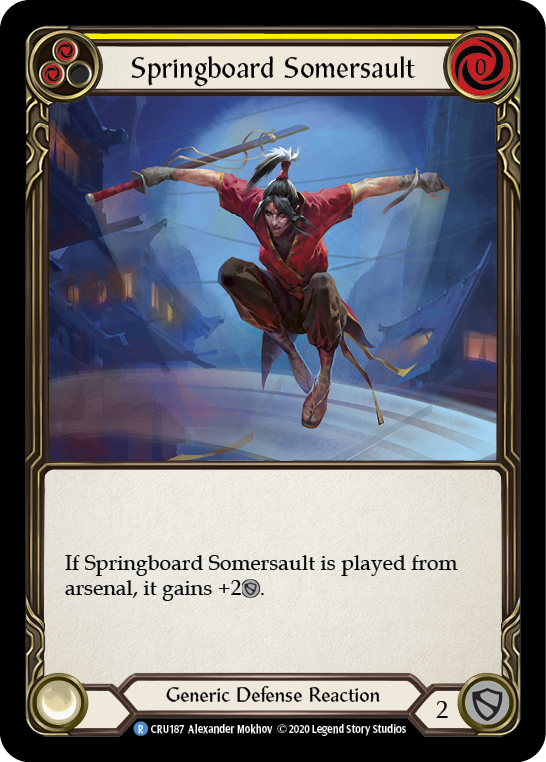 Springboard Somersault [CRU187] (Crucible of War)  1st Edition Rainbow Foil | Silver Goblin