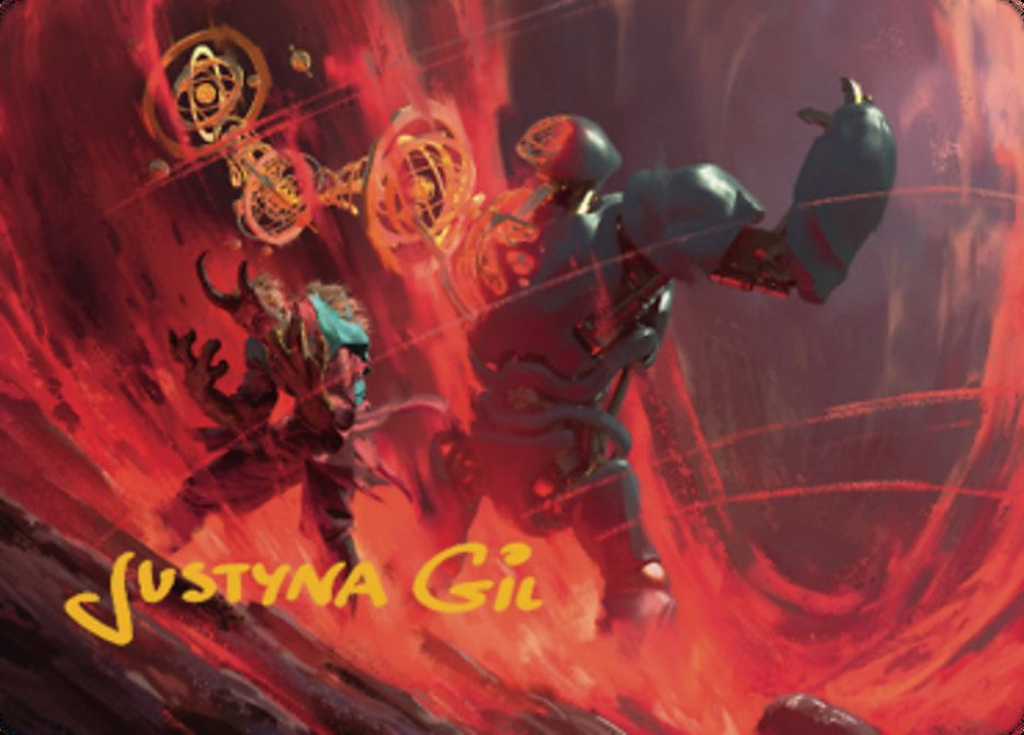 Twinferno Art Card (Gold-Stamped Signature) [Dominaria United Art Series]