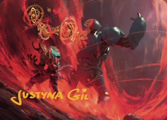 Twinferno Art Card (Gold-Stamped Signature) [Dominaria United Art Series]