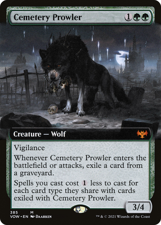 Cemetery Prowler (Extended Art) [Innistrad: Crimson Vow] Foil