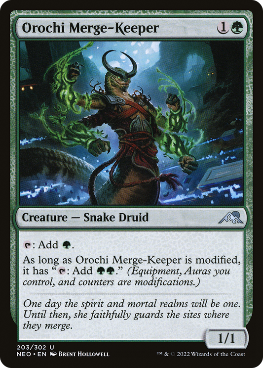 Orochi Merge-Keeper (203) - Kamigawa: Neon Dynasty
