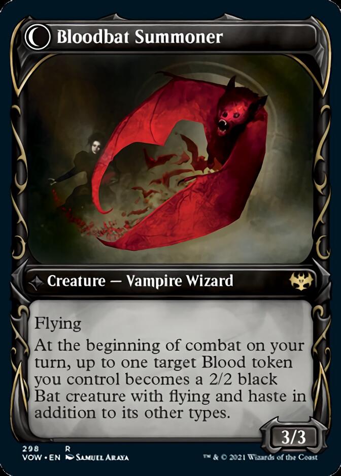 Voldaren Bloodcaster // Bloodbat Summoner (Showcase) (298) Foil - Innistrad: Crimson Vow