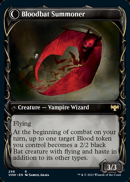 Voldaren Bloodcaster // Bloodbat Summoner (Showcase) (298) Foil - Innistrad: Crimson Vow