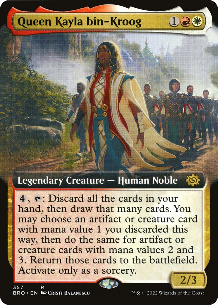 Queen Kayla bin-Kroog (Extended Art) (357) Foil - The Brothers' War