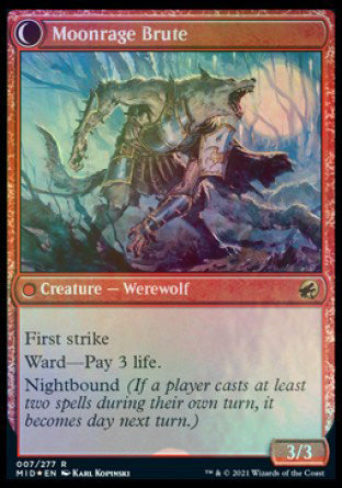 Brutal Cathar // Moonrage Brute (07s) Foil - Innistrad: Midnight Hunt Promos