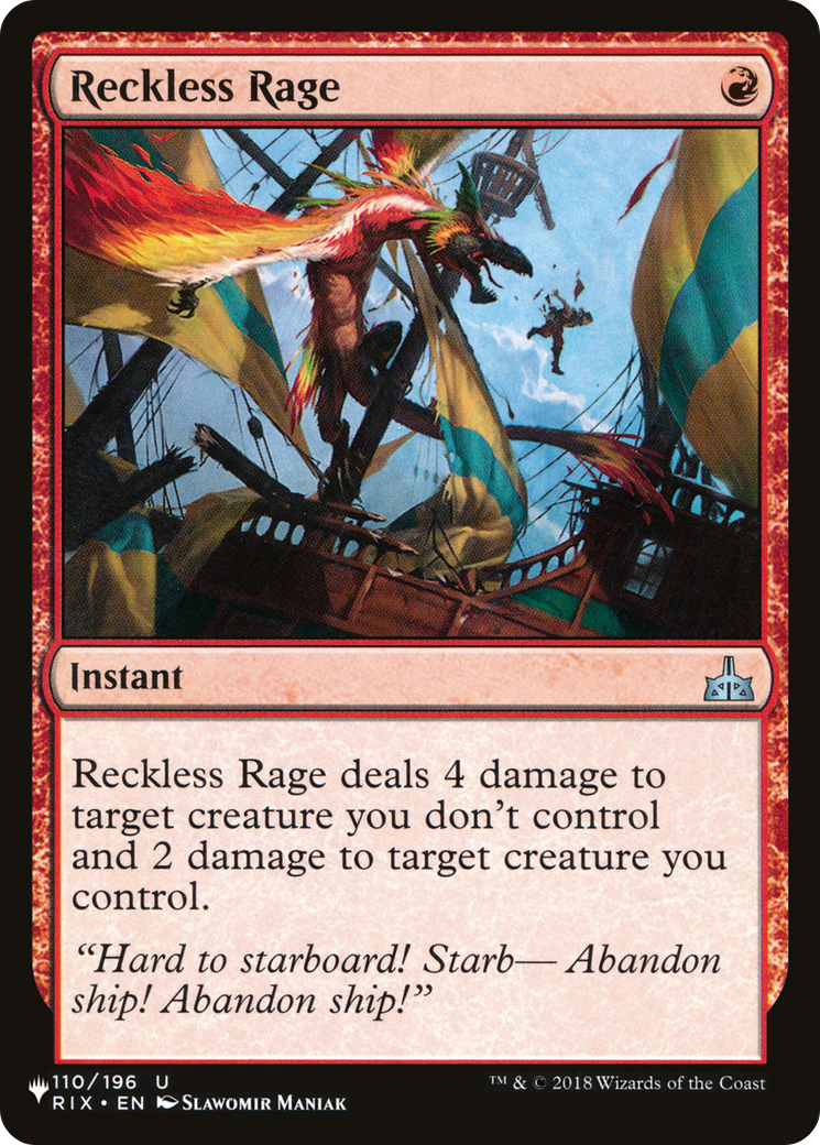 Reckless Rage (RIX-110) - The List