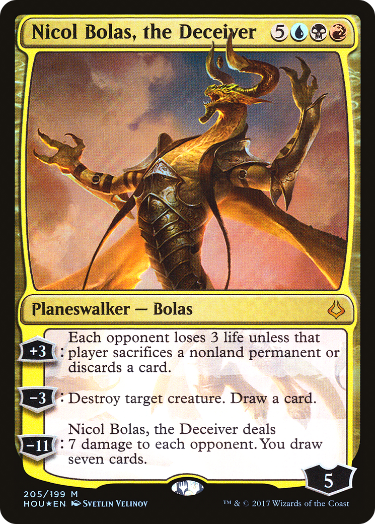 Nicol Bolas, the Deceiver (205) Foil - Hour of Devastation