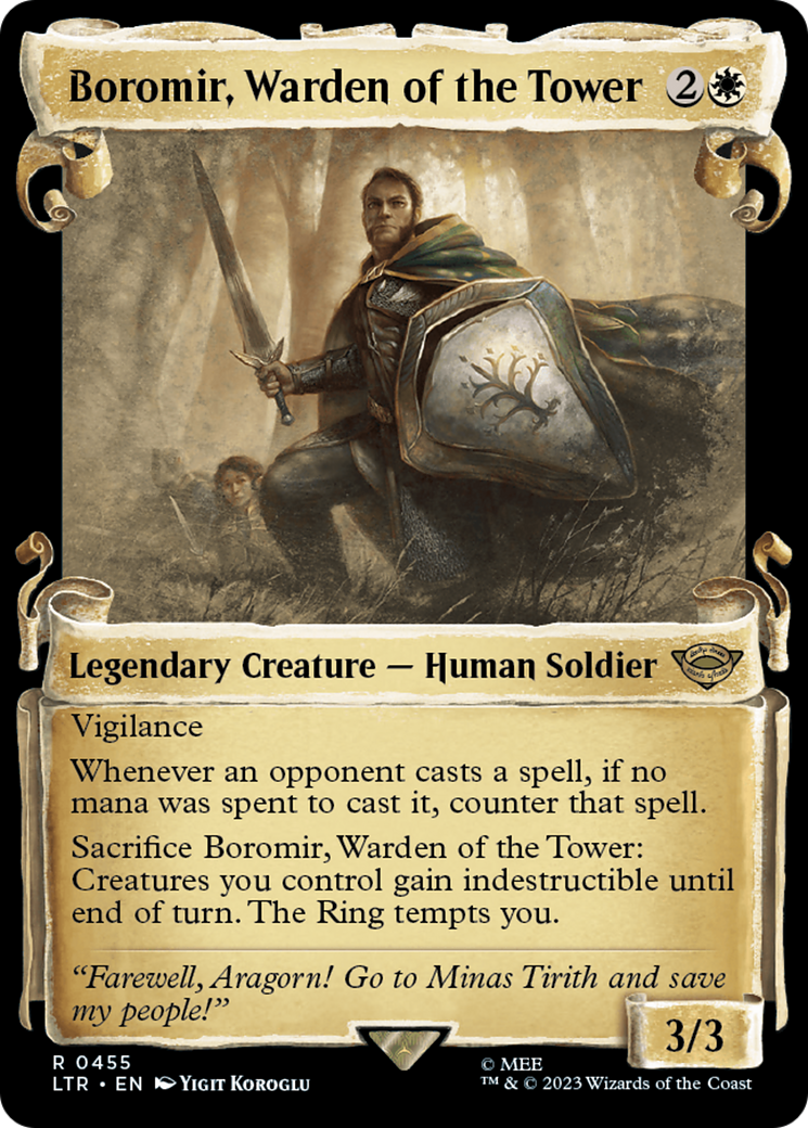 Boromir, Warden of the Tower (Showcase) (455) Foil - The Lord of the Rings: Tales of Middle-earth