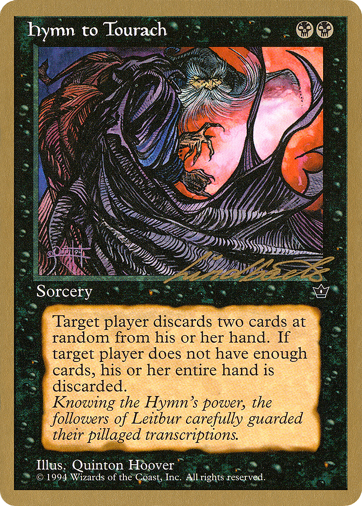 Hymn to Tourach (Cloak) - 1996 Leon Lindback (FEM) - Pro Tour Collector Set