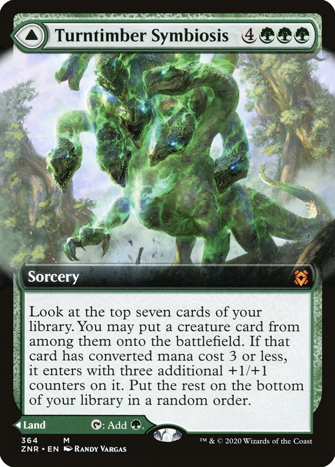 Turntimber Symbiosis // Turntimber, Serpentine Wood (Extended Art) [Zendikar Rising] Foil