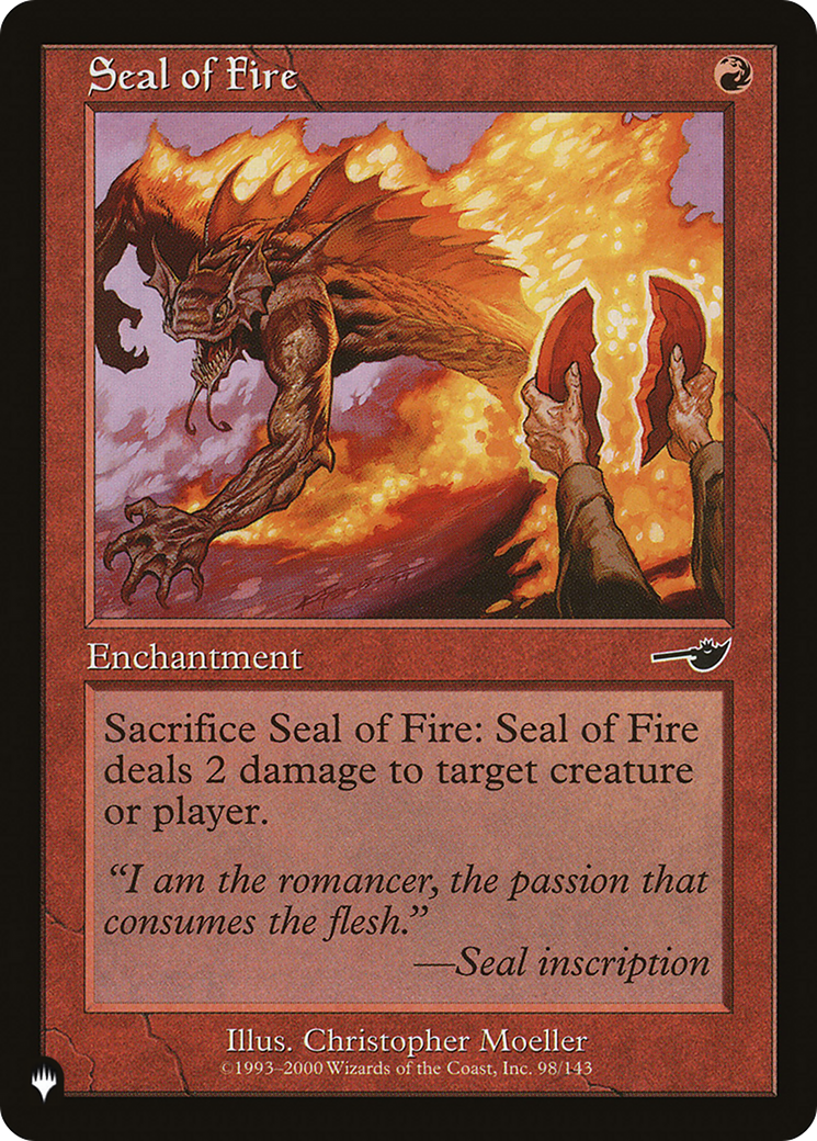 Seal of Fire (Retro) (NEM-98) - The List