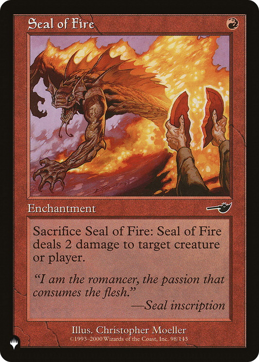 Seal of Fire (Retro) (NEM-98) - The List
