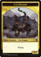 Cat Dragon // Dragon (007) Double-Sided Token [Commander 2017 Tokens] | Silver Goblin