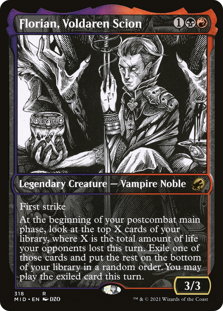 Florian, Voldaren Scion (Showcase) (318) Foil - Innistrad: Midnight Hunt