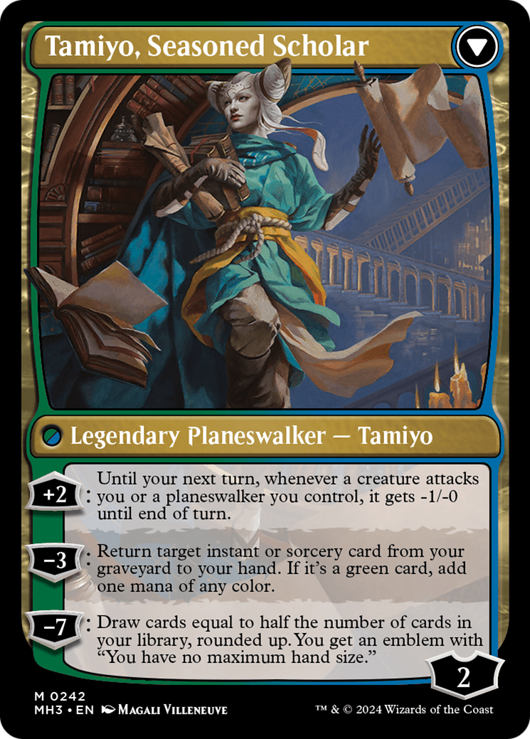 Tamiyo, Inquisitive Student // Tamiyo, Seasoned Scholar (242)