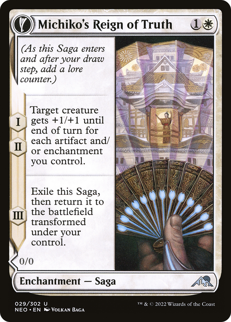 Michiko's Reign of Truth (029) Foil - Kamigawa: Neon Dynasty
