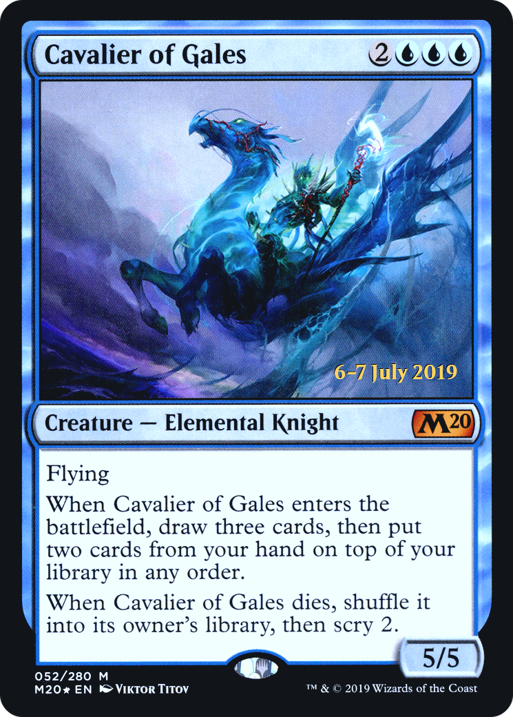 Cavalier of Gales [Core Set 2020 Prerelease Promos] | Silver Goblin