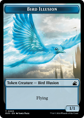 Elf Knight // Bird Illusion Double-Sided Token [Ravnica Remastered Tokens] | Silver Goblin