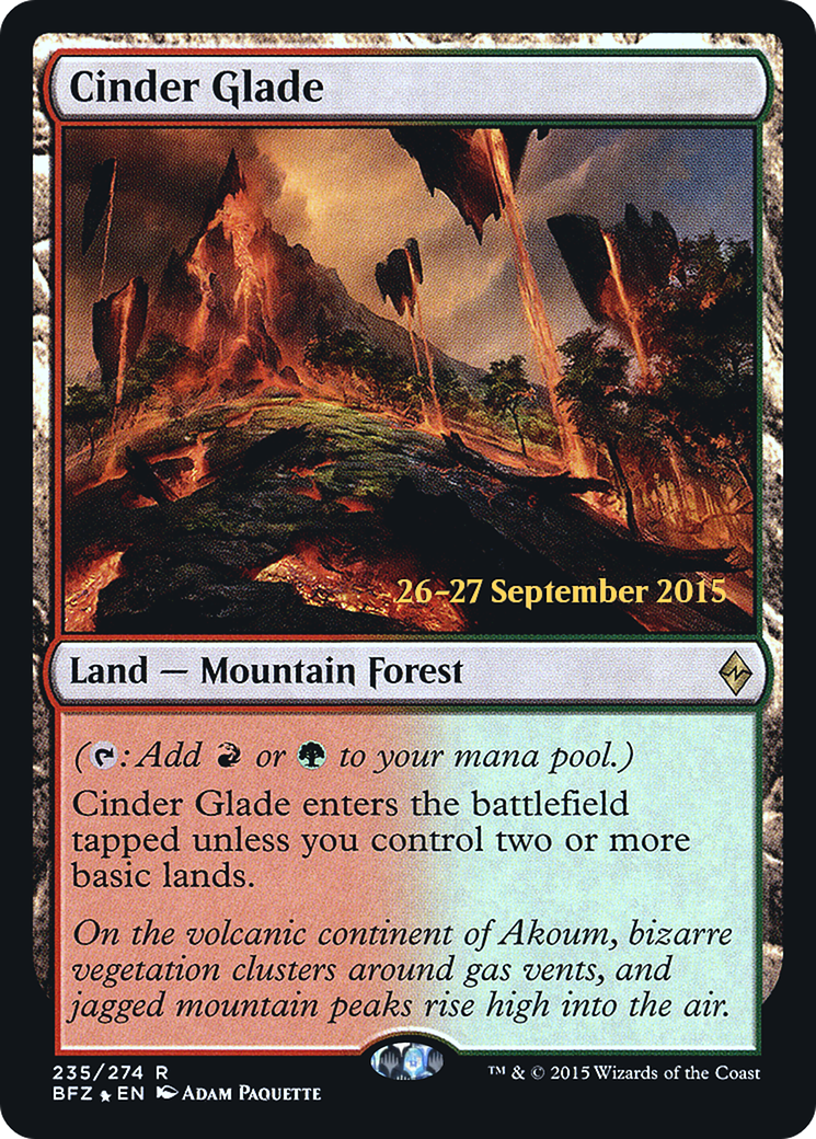Cinder Glade (235s) Foil - Battle for Zendikar Promos