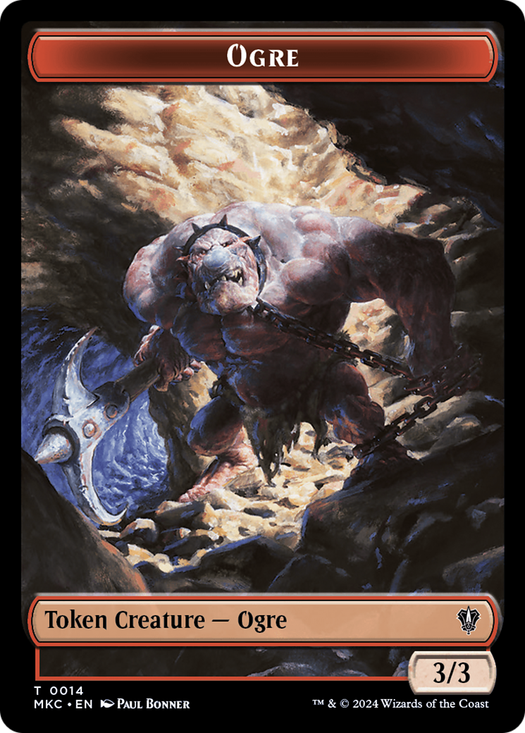 Human // Ogre Double-Sided Token [Murders at Karlov Manor Commander Tokens] | Silver Goblin