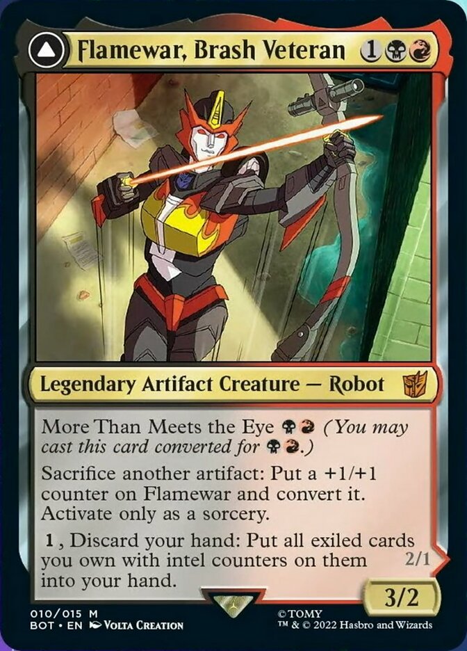 Flamewar, Brash Veteran (010) Foil - Transformers