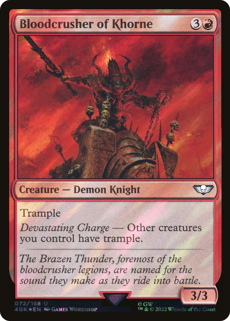 Bloodcrusher of Khorne (072) Surge Foil - Warhammer 40,000 Commander