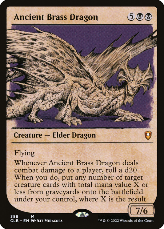 Ancient Brass Dragon (Showcase) (389) Foil - Commander Legends: Battle for Baldur's Gate